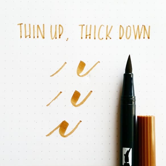 thick and thin stroke