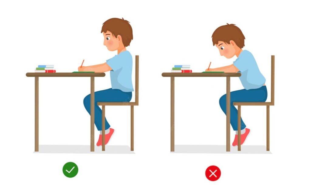 Sitting Posture while writing